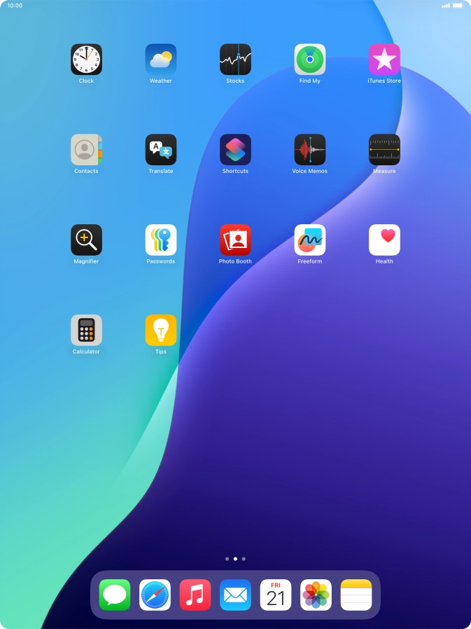 Press and hold anywhere on the home screen.