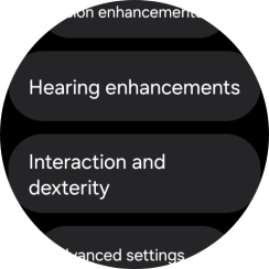 Press Hearing enhancements and follow the instructions on the screen to select the required settings.
