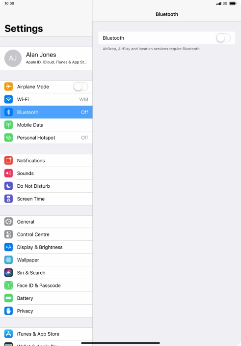 Press the indicator next to 