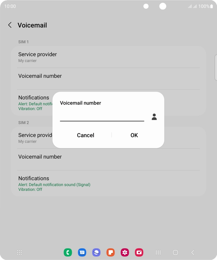 Key in +61414121121 and press OK.