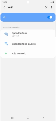 Press the required Wi-Fi network.