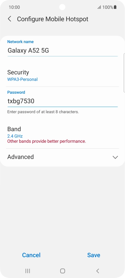 Press the field below 