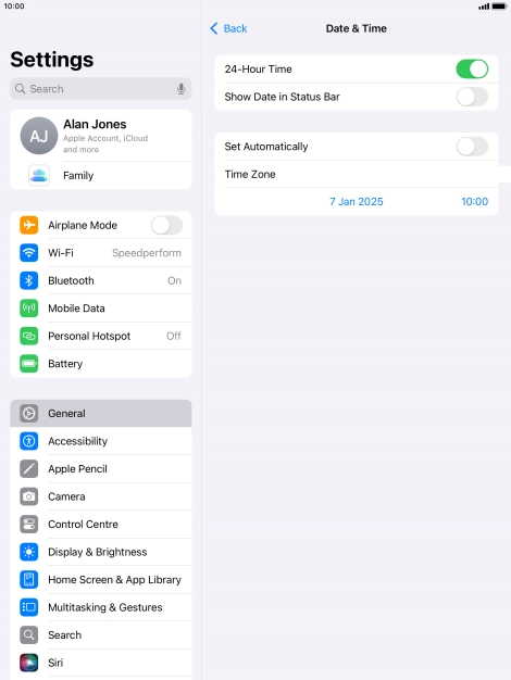 Press the indicator next to 