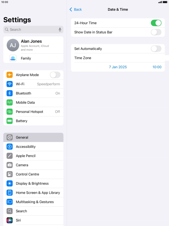 Press the indicator next to 