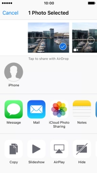 Press the required device.