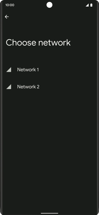 Press the required network.