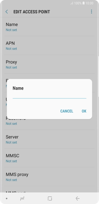 Key in Vodafone MMS and press OK.