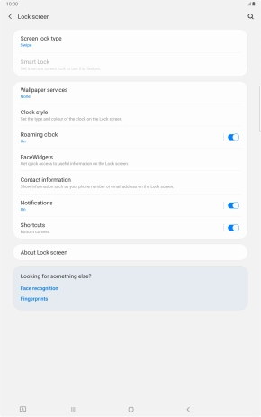Press Screen lock type.