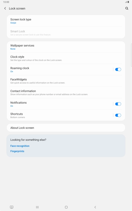Press Screen lock type.