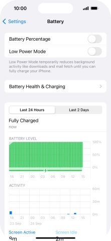 Press Battery Health & Charging.