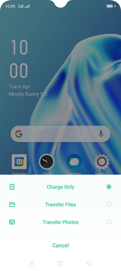 Press Transfer Files.