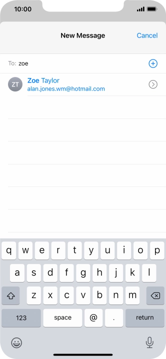 Press the required contact.