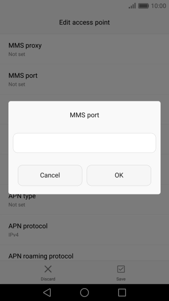 Key in 8080 and press OK.