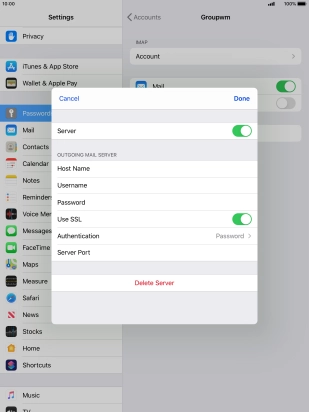 Press the indicator next to 