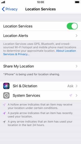 Press the required app.