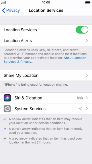 Press the required app.