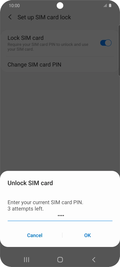 Key in your PIN and press OK.