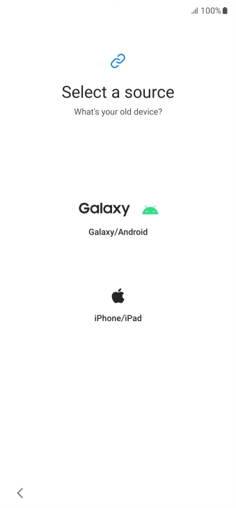 Press the required setting and follow the instructions on the screen to transfer the content from another phone.