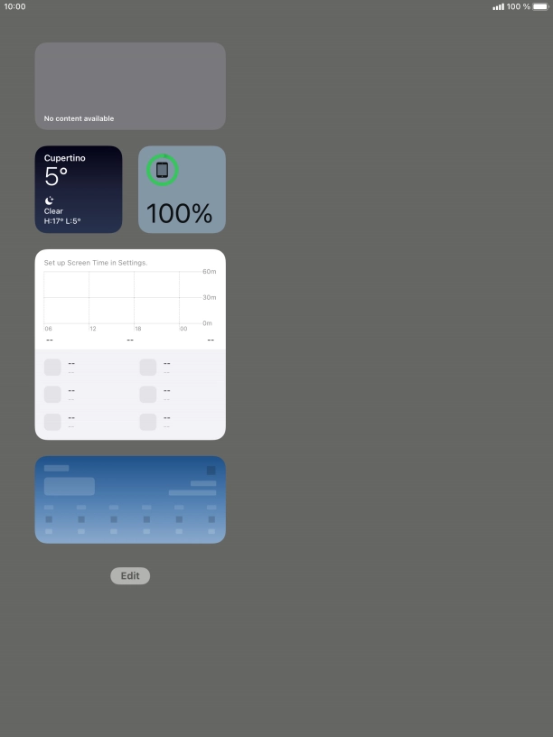 Press and hold the required widget.