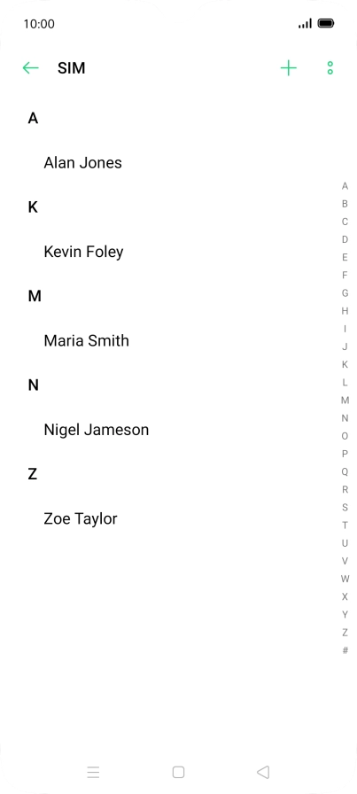 Press the menu icon.