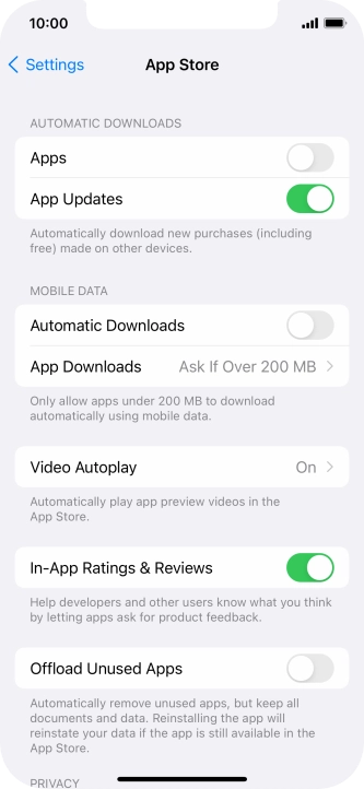 Press the indicator next to 