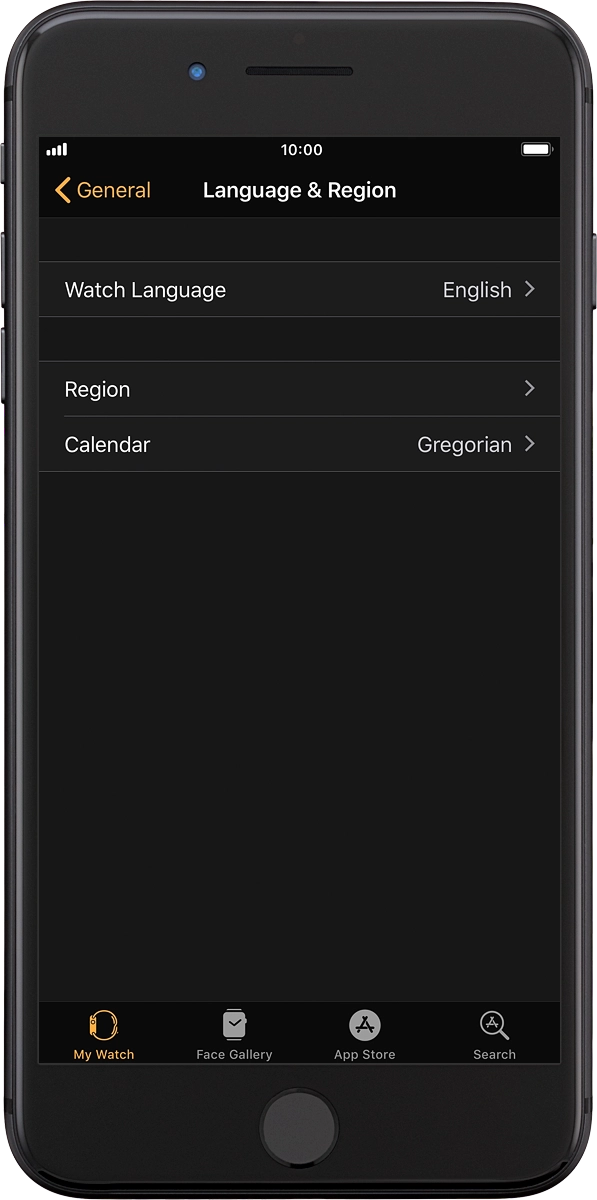 On your phone: Press Watch Language.