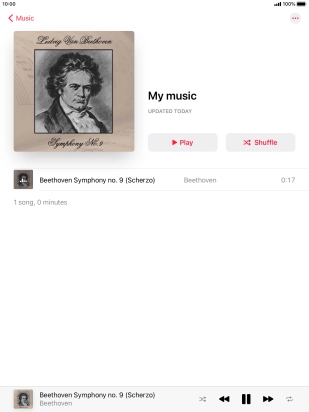 Press the song title.