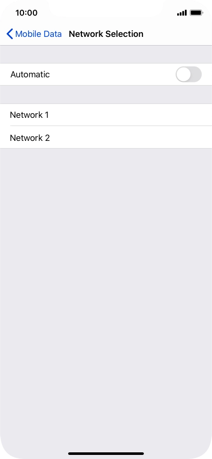 If you turn off the function, press the required network.