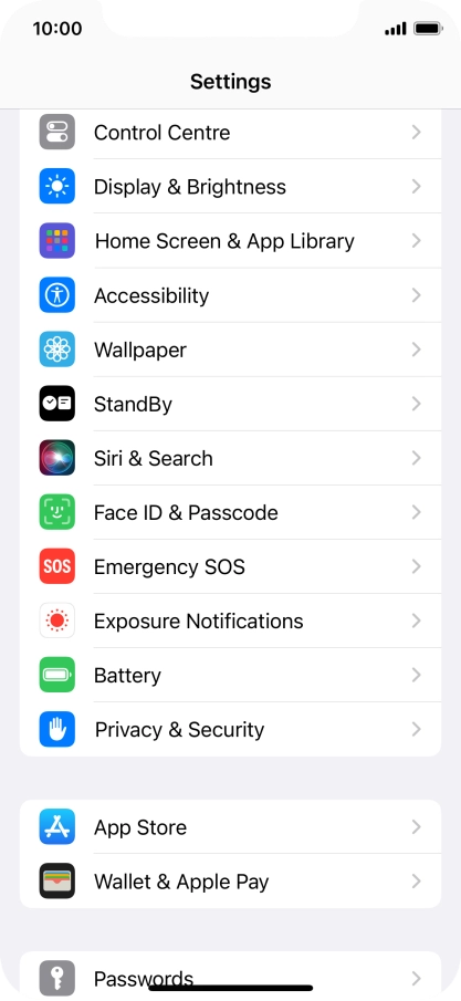 Press Privacy & Security.