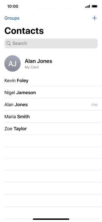 Press the required contact.