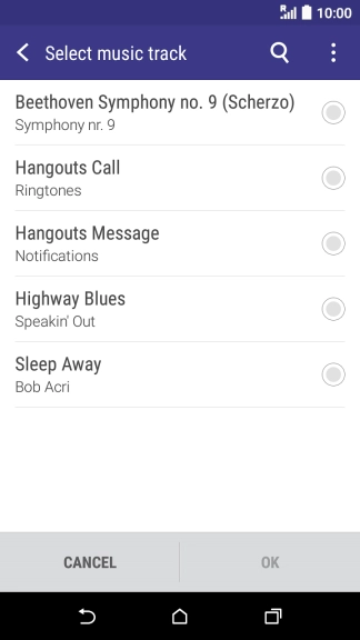 Press the required ring tones to hear them.