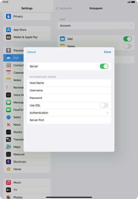 Press Authentication.