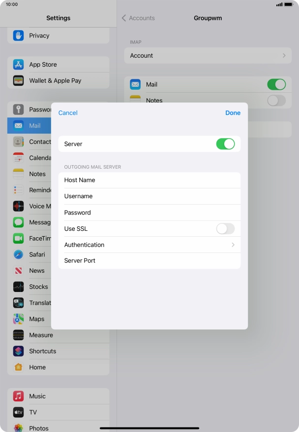 Press Authentication.