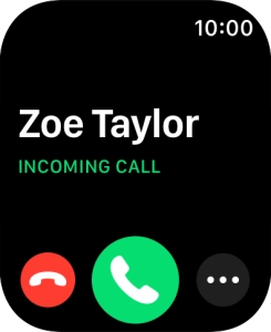 Press the Digital Crown when you get a call.