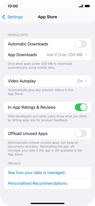 Press the indicator next to 