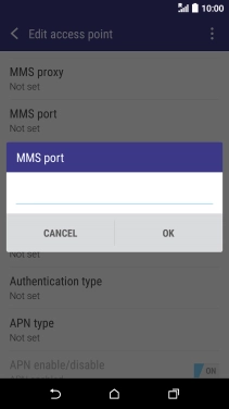 Key in 8080 and press OK.
