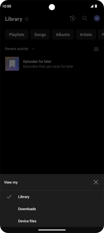 Press the required category and go to the required audio file.