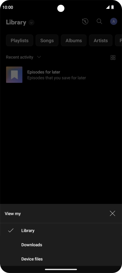 Press the required category and go to the required audio file.