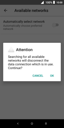 Press OK and your phone will search for networks.