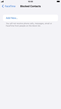 Press Add New... and follow the instructions on the screen to block a contact.