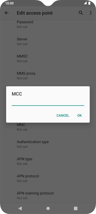 Key in 505 and press OK.
