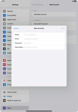 Press Name and key in the required sender name.