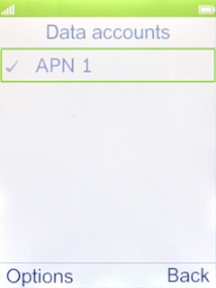 Press the Left selection key.