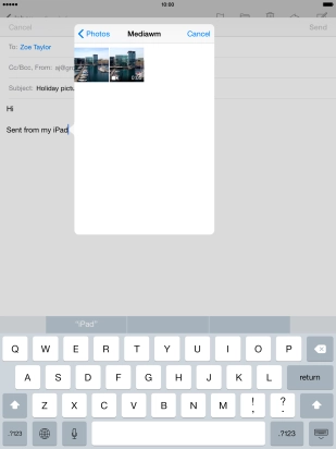 Press the required picture or video clip.