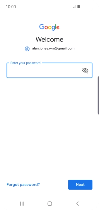 Press the field below 