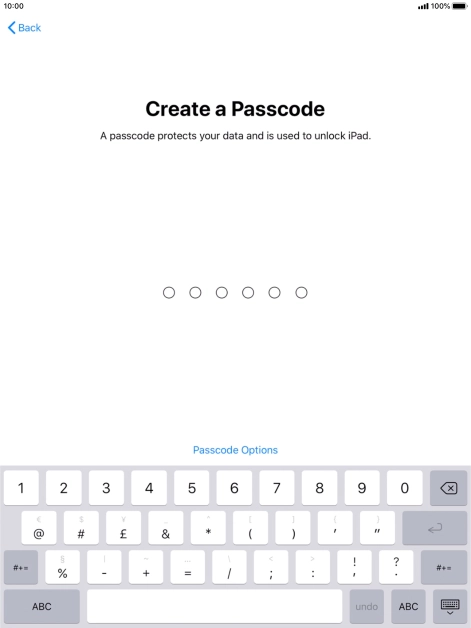 Press Passcode Options.