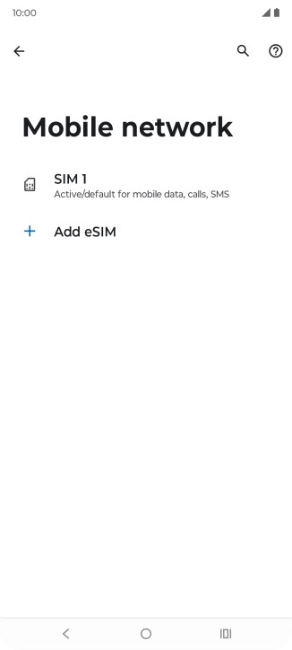 Press the name of the SIM.