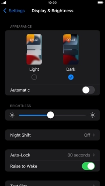 Press the indicator next to 