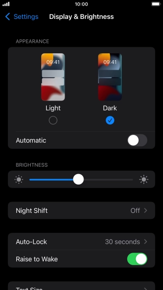 Press the indicator next to 