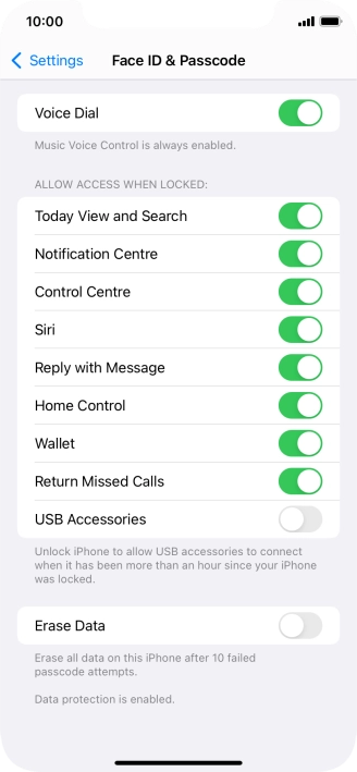 Press the indicator next to 